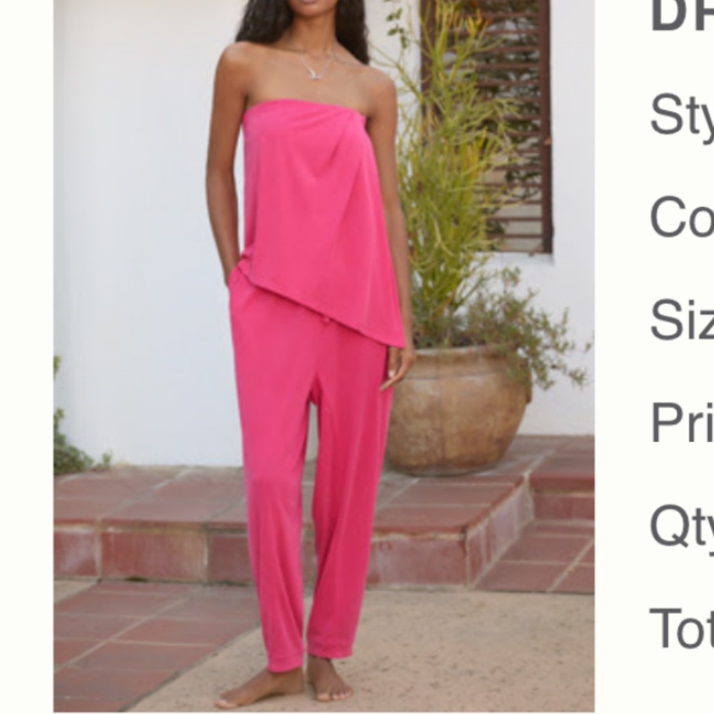 Anthropologie Vibrant Pink Track Pants with Relaxed Fit